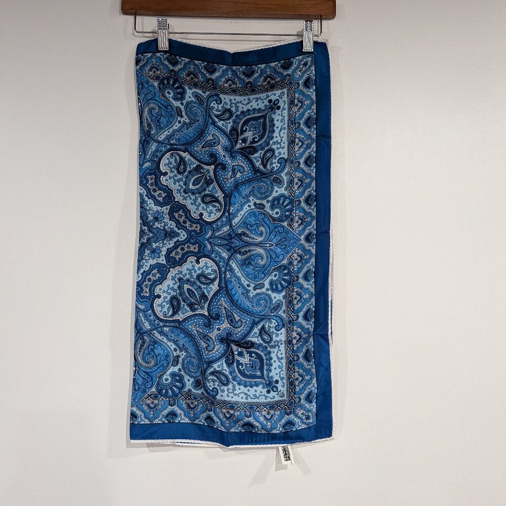 *3/$10* Adorit Paisley Polyester Scarf Blue